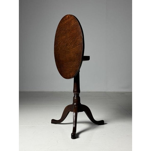 Wood Tilt Top Table in Oak, 19th Century For Sale - Image 7 of 18