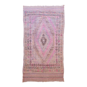 1960s Moroccan Handwoven Tribal Wool Rug - 11 X 5.4 Ft