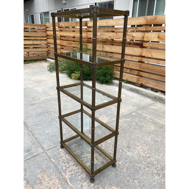 Aged Brass Étagère From Mastercraft For Sale In Denver - Image 6 of 13