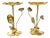 Pair of Carole Stupell Brass Lotus Lily Pad Side Tables, Hong Kong, Circa 1970s For Sale