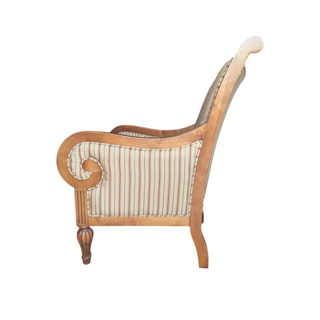Laura Ashley English Cottage Style Rolled Arm Upholstered Chair for Kincaid Furniture For Sale In Charlotte - Image 6 of 18