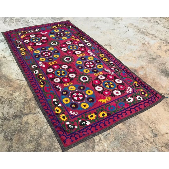 Boho Chic Handmade Multicolor Tapestry, 1970s For Sale - Image 3 of 6