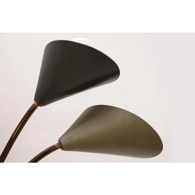 Gray Vintage Wall Lamp with 5 Lights in Brass & Metal, Denmark, 1960s For Sale - Image 8 of 9