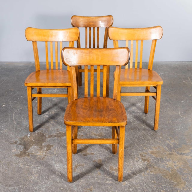 Wood Vintage Honey Oak and Bentwood Chairs from Luterma, 1950s, Set of 6 For Sale - Image 7 of 11