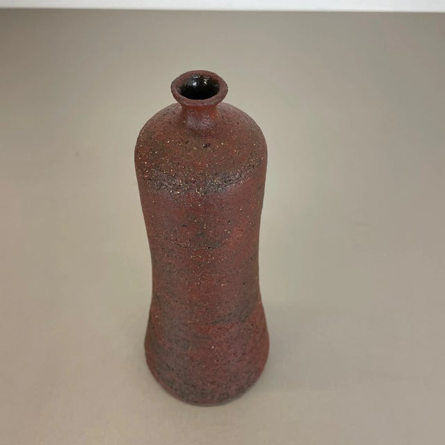 Abstract Red Ceramic Studio Pottery Vase from Gerhard Liebenthron, Germany, 1970s For Sale - Image 9 of 18