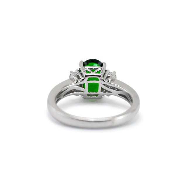 Ladies 14k White Gold Tourmaline Accented Diamond Cocktail Ring, Size 7.25 For Sale In Houston - Image 6 of 9