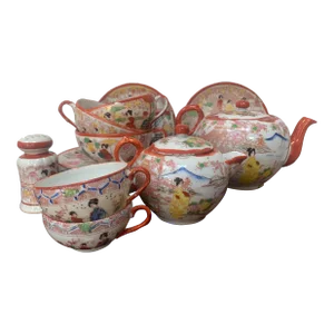 Kutani Geisha Ware Tea Set - Set of 16