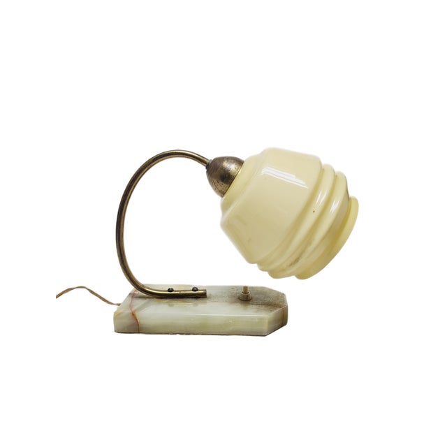 Mid-Century Modern Art Deco Bedside Lamp, Belgium, 1950s For Sale - Image 3 of 10