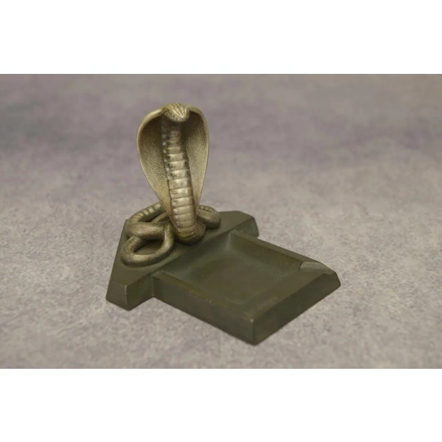 Art Deco Ashtray with Bronze Cobra by André Pichegru, 1930s For Sale - Image 4 of 10