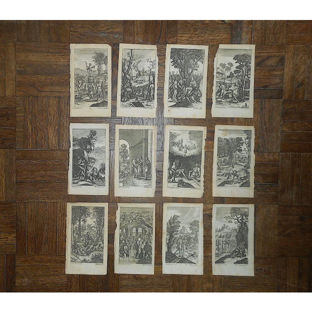Black Antique 17th C. Engravings-Mythology-France-3.5"x6.5"-Set of 12 For Sale - Image 8 of 9