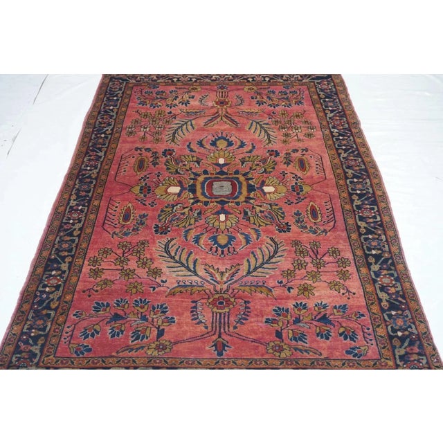 Fine Antique Mohajeran Sarouk Rug 4'3'' x 6'9'' For Sale - Image 10 of 11