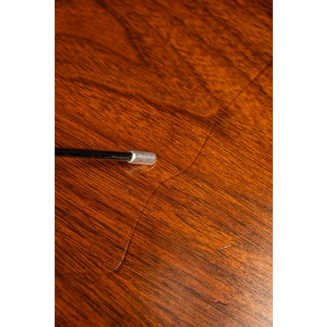 Rare Mid-Century Modern Extension Dining Table in Walnut W/ 2 Leaves Attributed to Singer and Sons, Usa, C. 1960's For Sale - Image 16 of 18