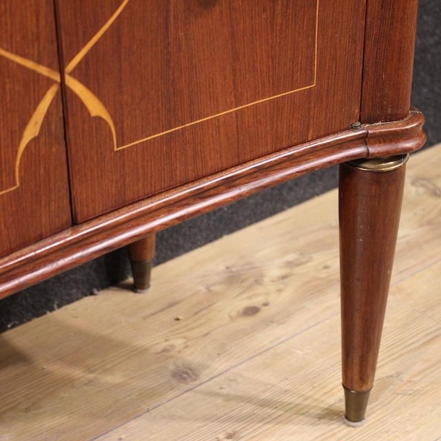 Brown Italian Bedside Tables in the style of Paolo Buffa, 1960, Set of 2 For Sale - Image 8 of 13