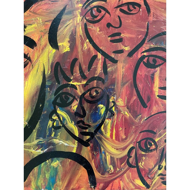 Abstract Figurative Abstract Painting, Peter Keil, 1974 For Sale - Image 3 of 7