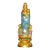Late 20th Century Cloisonne Gilt Guanyin Sculpture With Children on Lotus Base For Sale