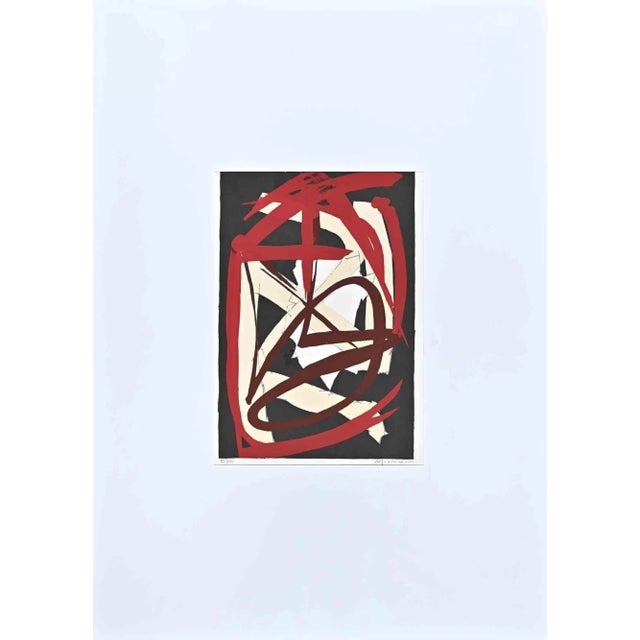 Luigi Montanarini, Abstract Composition, Original Lithograph, 1973 For Sale - Image 3 of 3