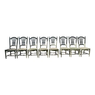 S. Bent and Brothers, Made in Usa Wheat Back Chairs - Set of 8 For Sale