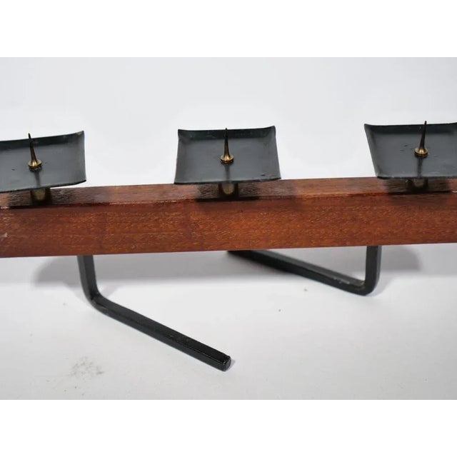 Mid-Century Modern Scandinavian Candlestick in Teak, 1960 For Sale - Image 3 of 6