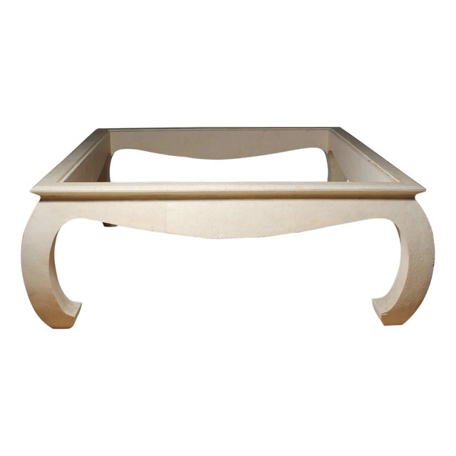 Chinoiserie Oriental Maitland-Smith Post Modern Shagreen Coffee Table For Sale