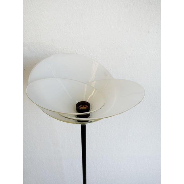 1980s Vintage Glass Flower Floor Lamp from Mazzega, 1980s For Sale - Image 5 of 8