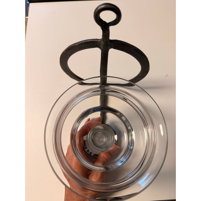 1970s 1970s Boda Smide Brutalist Wrought Iron & Glass Wall Sconce by Bertil Vallien - In Box For Sale - Image 5 of 11