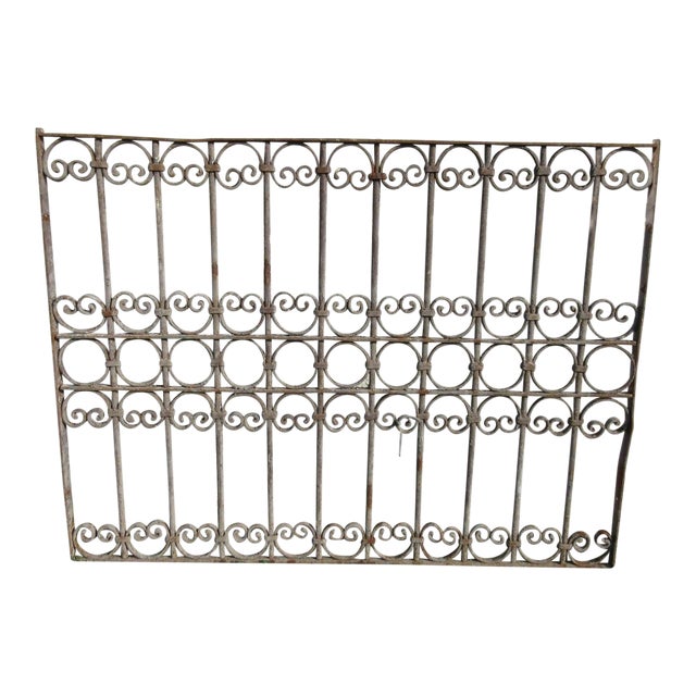 Antique Victorian Iron Architectural Salvage Door For Sale