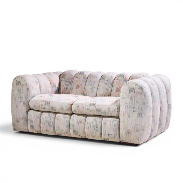 Postmodern Jay Spectre Channeled Postmodern Sofa Loveseat For Sale - Image 3 of 10