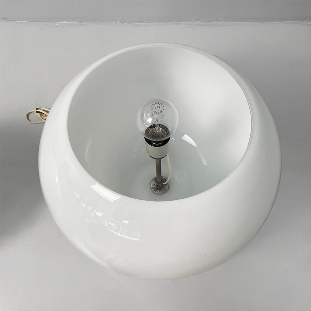 White Italian Modern Table Lamp by Sergio Asti for Fontana Arte, 1970s For Sale - Image 8 of 11