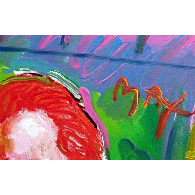 Peter Max Van Gogh Original Mixed Media on Canvas, Signed Custom Frame For Sale In Denver - Image 6 of 9