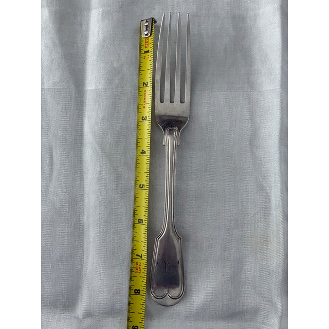 Antique French 950 Sterling Silver Dinner Forks - Set of 6 For Sale - Image 10 of 10