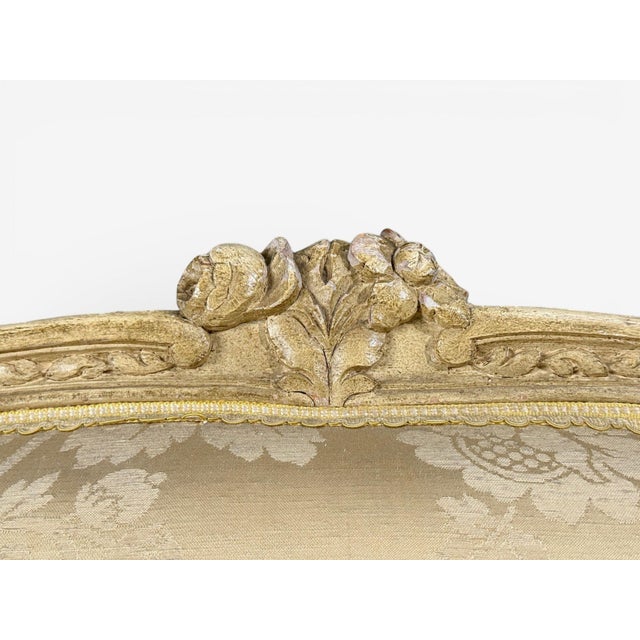 Cream Maison Jansen, Louis XVI Armchairs, Giltwood, Fabric, France, 20th C. For Sale - Image 8 of 14