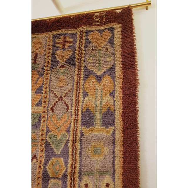 1930s Large Finnish Mid-Century Rya Tapestry For Sale In New York - Image 6 of 9