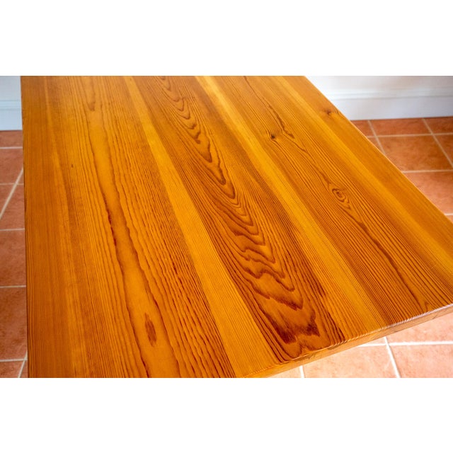 Mid-Century Modern Refectory Pine Dining Table in Blonde by Trestle R. Nance, 1960s For Sale - Image 6 of 18