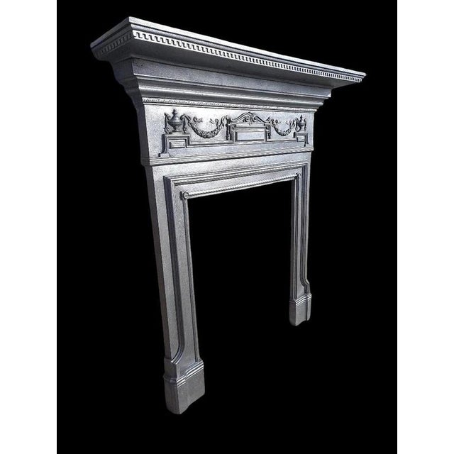 Victorian Cast Iron Fireplace Surround, 1896 For Sale - Image 4 of 18