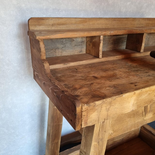 Rustic Vintage Shoemakers Workbench, 1930s For Sale - Image 3 of 11