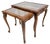 Vintage Nesting Tables with Cane and Glass Top, Set of 2 For Sale
