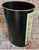 1980s Vintage Map of the Americas North and South America Black Metal Wastebasket Bin For Sale - Image 5 of 8