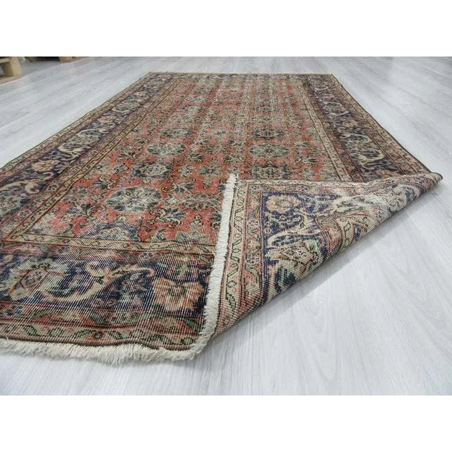 Vintage Distressed Turkish Rug - 4'6" x 8'1" For Sale In Los Angeles - Image 6 of 6