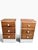 Vintage Handmade Solid Wood Walnut & Ivory Nightstands, Pair For Sale - Image 4 of 10