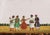 An original Indian Company School gouache painting c.1850 – Nautch Dancing Girl & Musicians.A fantastically vivid Indian...