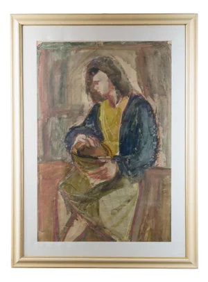 Mario Toccangini, Portrait, 1958, Mixed Media on Paper