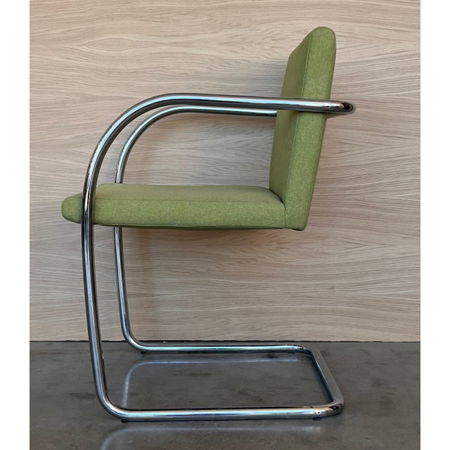 Metal Set of Six Mies Van Der Rohe Tubular Brno Chairs by Knoll For Sale - Image 7 of 12