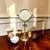 Mid-Century Modern Antique Brass Shaving Mirror For Sale - Image 3 of 13