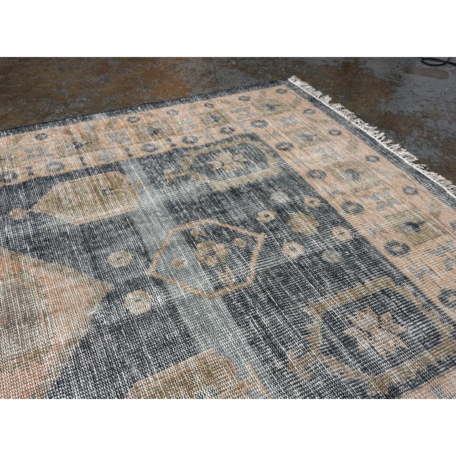 Textile 6ft × 9ft 3in Cb2 Aracati Navy Blue Wool Area Rug For Sale - Image 7 of 12
