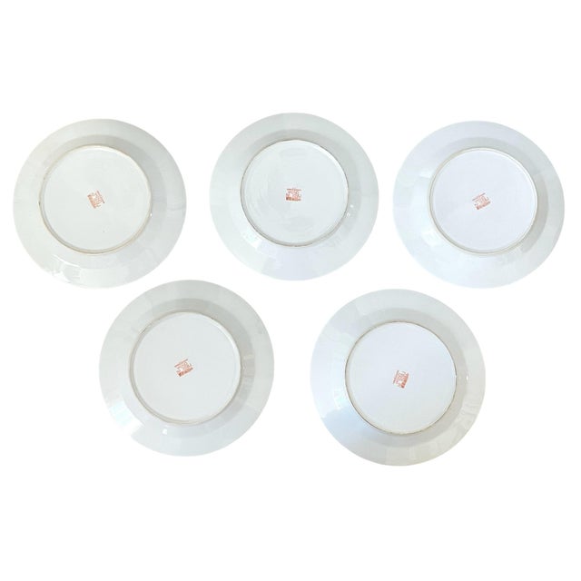 Vintage Jingdezhen Porcelain Chinese Famille Jaune Dinner Plates. Set of 11 For Sale - Image 4 of 7