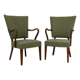 Danish Armchairs by Alfred Christensen for Slagelse Møbelværk, 1940s, Set of 2 For Sale