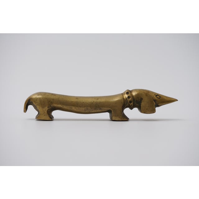 Vintage Brass Dachshund Bottle Opener by Walter Bosse for Herta Baller, 1950s For Sale - Image 4 of 11