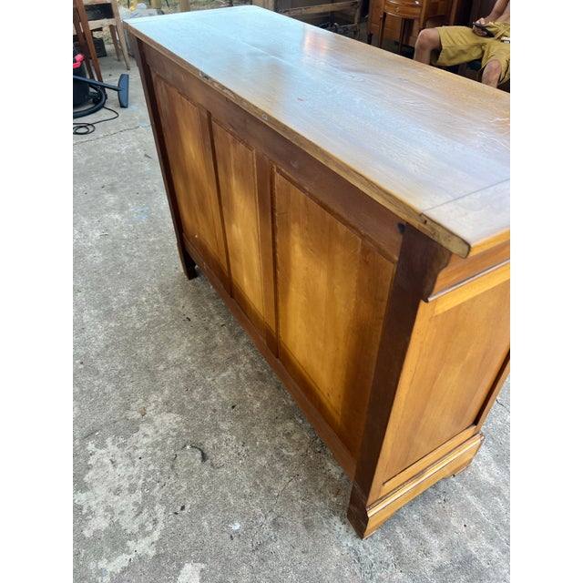 Beautiful French 19th-century Louis Philippe two-door buffet crafted from solid walnut. Featuring a warm natural finish,...
