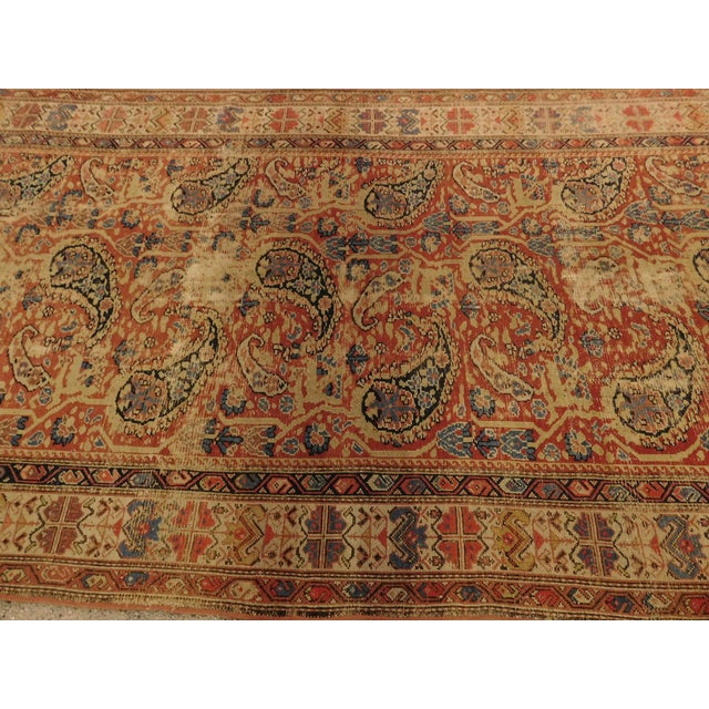 Distressed Antique Persian Gallery Rug For Sale - Image 4 of 13