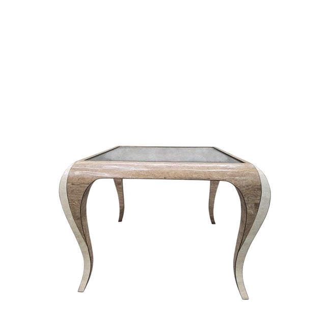 Late 20th Century Postmodern Karl Springer Style Sculptural Coffee Table For Sale - Image 9 of 9